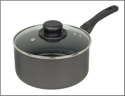 Chef's Choice Durable Non-Stick Saucepan with Tempered Glass Lid - Perfect for Everyday Cooking (20cm - FS020)