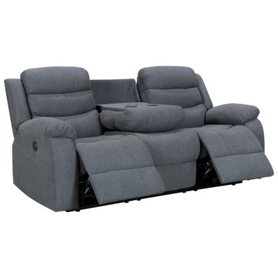 Chelsea 2 Piece Recliner Sofa Suite in Dark Grey Fabric