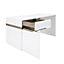 Chelsea Desk/Dressing Table in White with Oak Trim