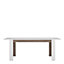 Chelsea Extending Dining Table  in White with Oak Trim