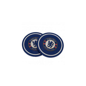 Chelsea FC Coaster (Pack of 2) Navy (One Size)