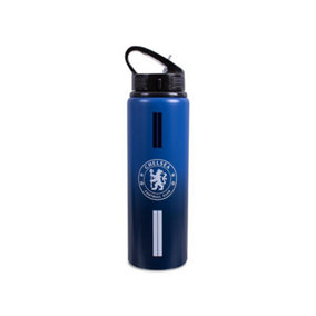 Chelsea FC Fade Aluminium Water Bottle Navy/Blue (One Size)