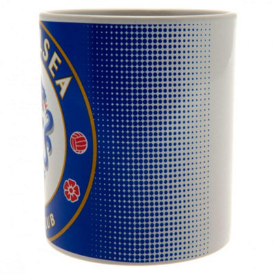 Chelsea FC Large Crest Mug Blue/White (One Size)