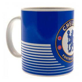 Chelsea FC Lines Mug Blue/White (One Size)
