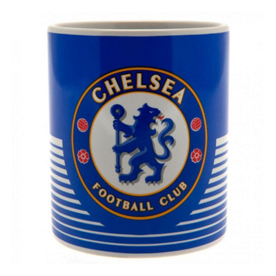 Chelsea FC Lines Mug Blue/White (One Size)