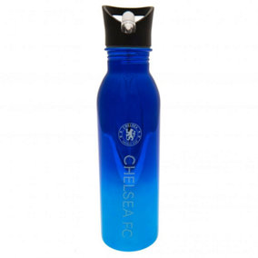 Chelsea FC Metallic Sports Bottle Blue (One Size)