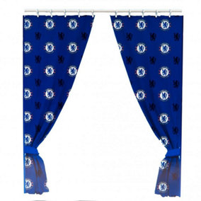 Chelsea FC Official Curtains Blue (One Size)