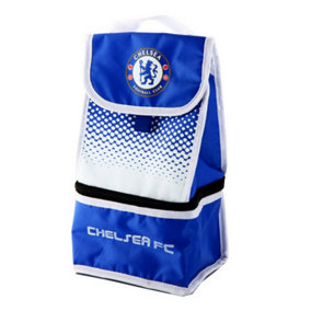 Chelsea FC Official Fade Insulated Football Crest Lunch Bag Blue/White (One Size)