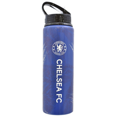 Chelsea FC Printed Aluminium Water Bottle Blue/White (One Size)