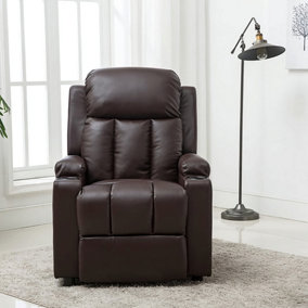 Chelsea Leather Push Back Cinematic Inspired Recliner Chair