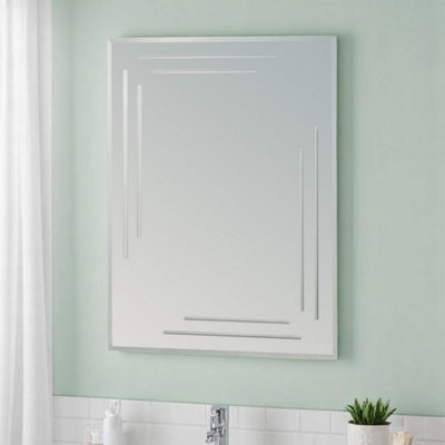 Chelsea Rectangular Wall Mounted Frameless Bathroom Mirror 60 x 