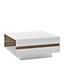 Chelsea Small Designer coffee table in White with Oak Trim