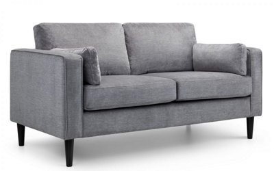 Chenille Fabric Sofa - 2 Seater - Grey