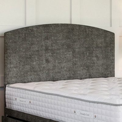 Chenille Silver Platform Top Divan Bed Base 4FT Small Double with 4 ...