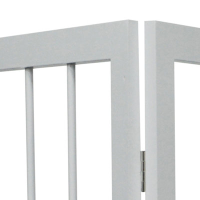 CHERISH 3 Section Wooden Solid Wood Folding Pet Gate White