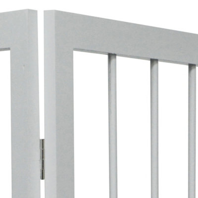 CHERISH 3 Section Wooden Solid Wood Folding Pet Gate White - 3