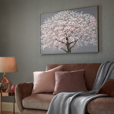Cherry Blossoms Floral Framed Printed Canvas Wall Art | DIY at B&Q