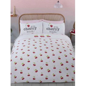 Cherry Much Double Duvet Cover and Pillowcase Set