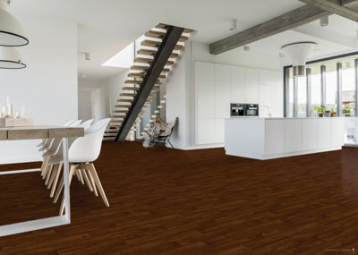 Cherry Oak Effect Vinyl Flooring 5m x 4m (20m2) - 3
