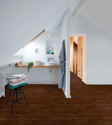 Cherry Oak Effect Vinyl Flooring 5m x 4m (20m2) - 4