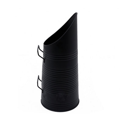 Cherry Ribbed Coal Hod Black Matte Ribbed Design Fluted Top