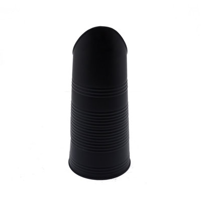 Cherry Ribbed Coal Hod Black Matte Ribbed Design Fluted Top