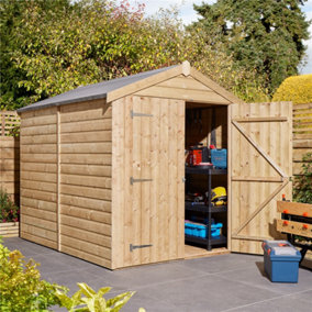 Cheshire 8 x 6 Shiplap Apex Shed Double Door
