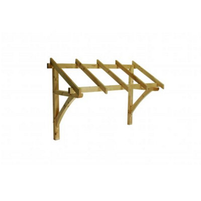 Cheshire Mouldings Pine Flat Roof Porch Canopy 1736mm DIY at B&Q