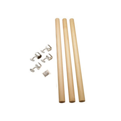 Cheshire Mouldings Rail in a Box Oak/Chrome Complete Set (L) 3.6m