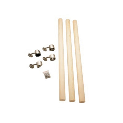 Cheshire Mouldings Rail in a Box Pine/Brushed Nickel Complete Set (L) 3.6m