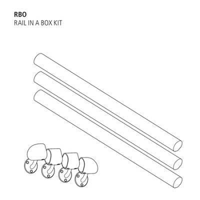 Cheshire Mouldings Rail in a Box Pine/Brushed Nickel Complete Set (L) 3.6m
