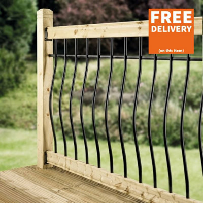 Cheshire Mouldings Tuscany Decking Balustrade Kit (W) 1800mm