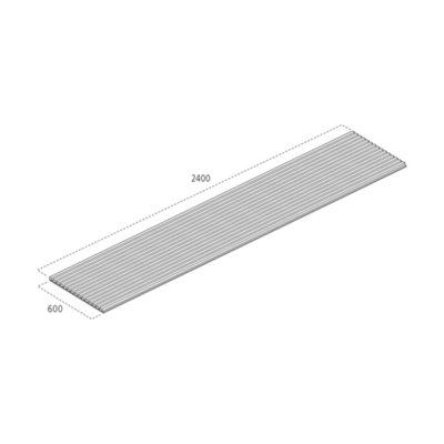 Cheshire Mouldings WPKT8 Acoustic Wall Panel Dark Grey (L) 2400mm (W) 605mm (T) 21mm