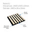 Cheshire Mouldings WPKT9 Acoustic Wall Panel Light Oak (L) 2400mm (W) 605mm (T) 22mm 2 Pack