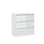 Chest Of Drawers Cabinet Cupboard Bedroom  - White Gloss 3 Drawers