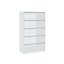 Chest Of Drawers Cabinet Cupboard Bedroom  - White Gloss 5 Drawers