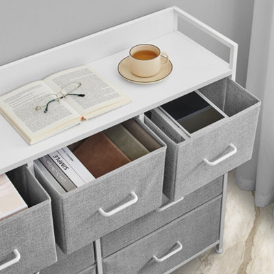 Chest of Drawers, Dresser, Bedroom Furniture, Metal Frame, 7 Drawers ...