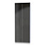 Chester 2 Door Wardrobe in Black Gloss & White (Ready Assembled)
