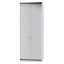 Chester 2 Door Wardrobe in Uniform Grey Gloss & White (Ready Assembled)