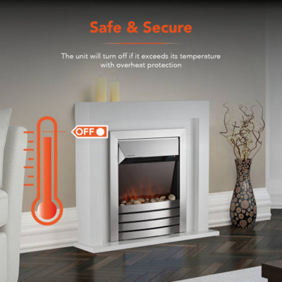 Chester 2KW Fireplace Suite - 2 heat settings & adjustable thermostat - 6