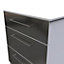 Chester 3 Drawer Deep Chest in Black Gloss & White (Ready Assembled)