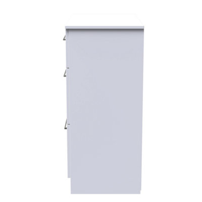 Chester 3 Drawer Deep Chest in Uniform Grey & White (Ready Assembled)
