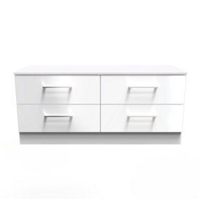 Chester 4 Drawer Bed Box in White Gloss (Ready Assembled)