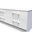 Chester 4 Drawer Bed Box in White Gloss (Ready Assembled)