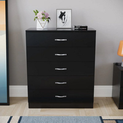 Chester 5-Drawer Chest - Classic Bedroom Storage Unit - Pre-Assembled ...