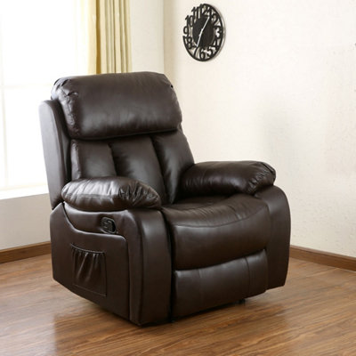 Big leather on sale recliner chair