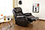CHESTER ELECTRIC BONDED LEATHER AUTOMATIC RECLINER ARMCHAIR SOFA HOME LOUNGE CHAIR (Cream)