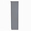 Chester Triple Mirror Wardrobe with 2 Drawers in Uniform Grey Gloss & Dusk Grey (Ready Assembled)