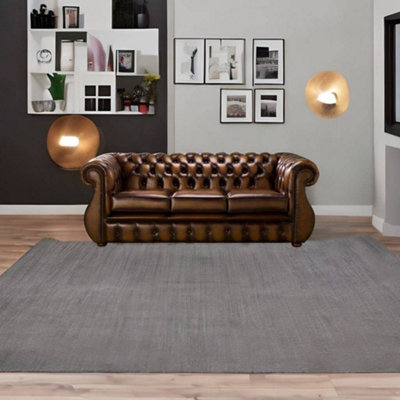 Chesterfield 3 Seater Antique Autumn Tan Leather Sofa Bespoke In ...