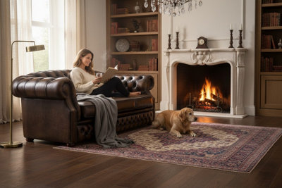 Chesterfield 3 Seater Antique Brown Leather Sofa Bespoke In Buckingham ...